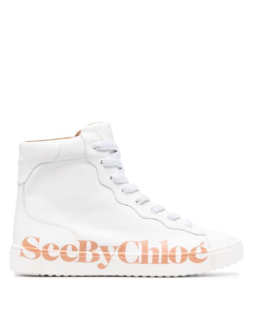 See by Chloé side-logo high-top sneakers