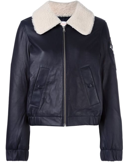 See by Chloé shearling collar aviator jacket