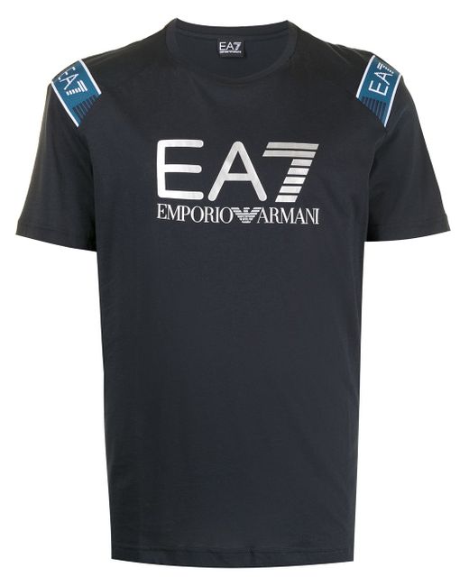 Ea7 logo print T-shirt
