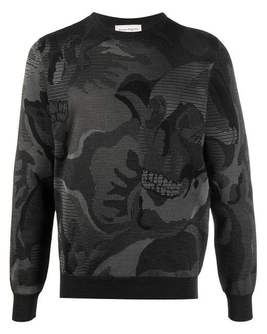 Alexander McQueen abstract-print long-sleeve sweatshirt