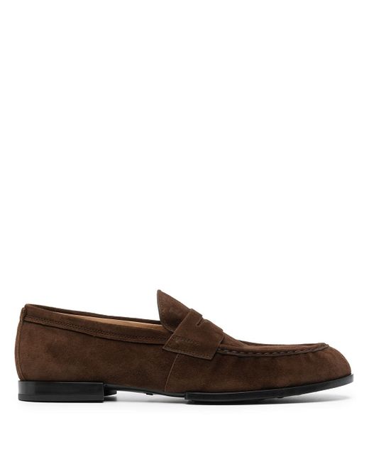 Tod's leather low-heel loafers