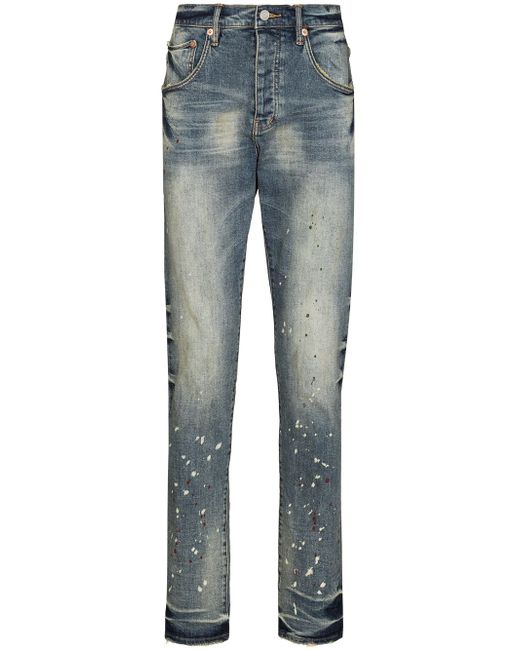 Purple Brand Vintage Spotted tapered jeans