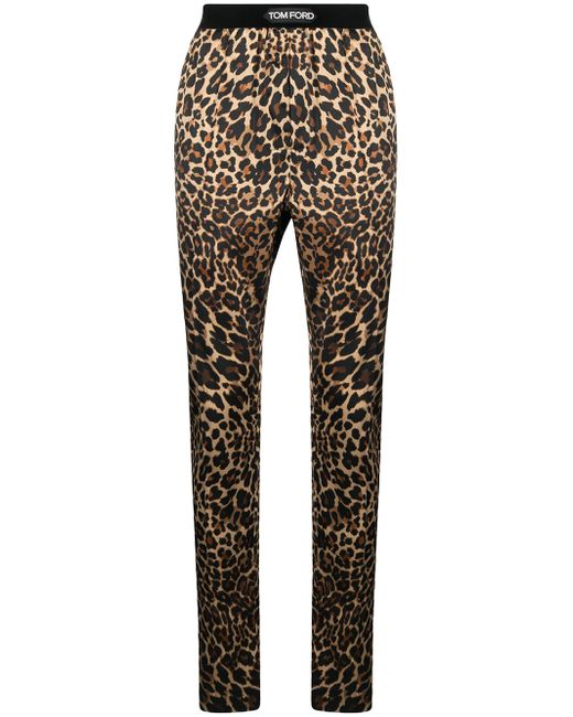 Tom Ford leopard pattern pyjama trousers