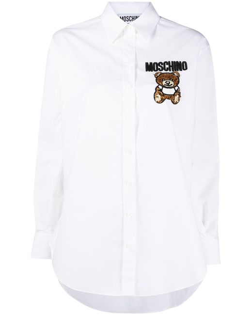 Moschino Teddy bear bead-embellished shirt
