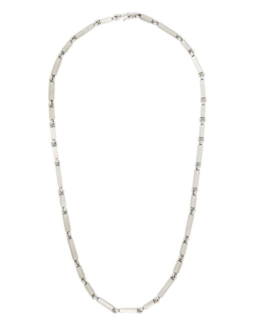 M Cohen sterling rectangular-link necklace