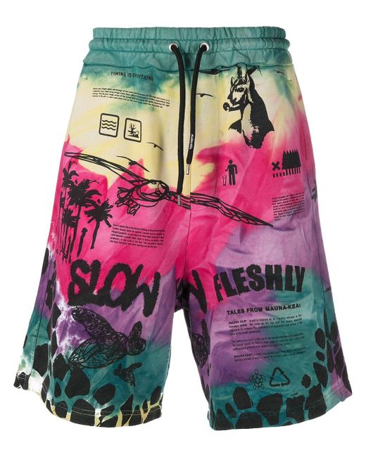 Mauna Kea Timing is Everything tie-dye shorts