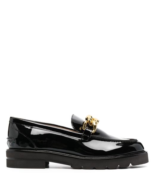 Stuart Weitzman chain-detail leather loafers