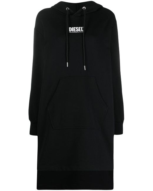 Diesel logo-print hooded dress