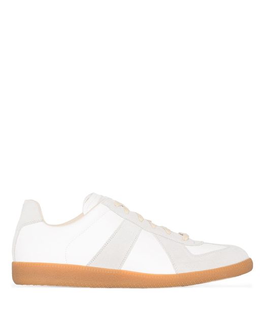 Maison Margiela panelled lace-up sneakers