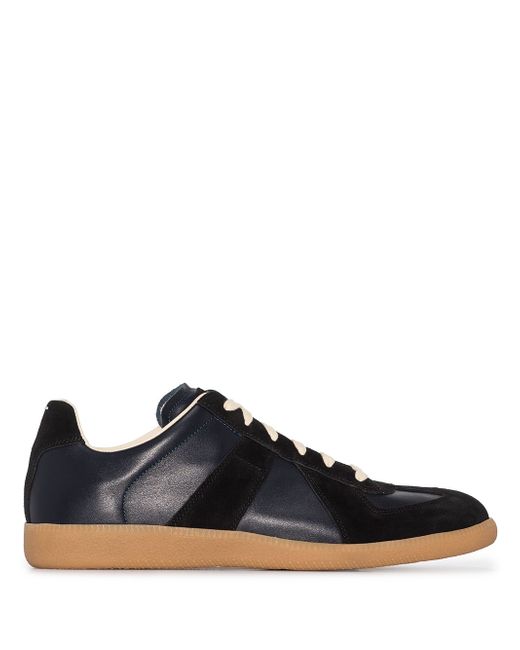 Maison Margiela panelled lace-up sneakers