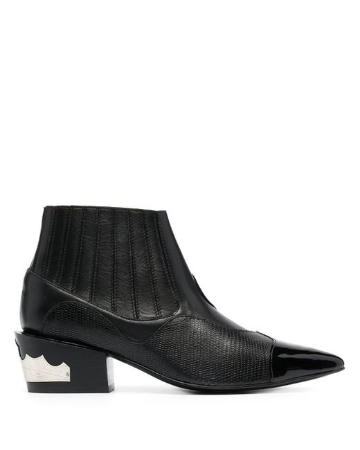 Toga Pulla panelled leather ankle boots
