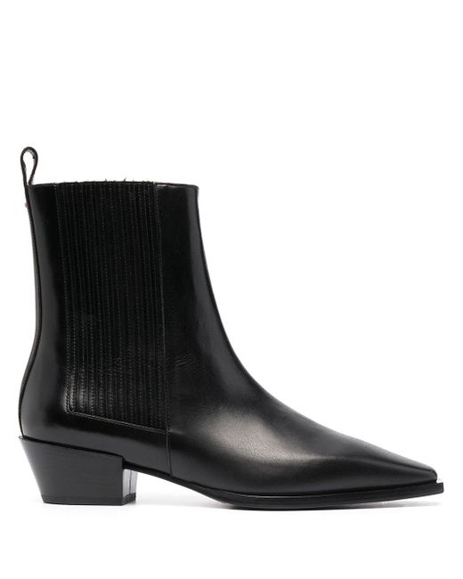 Aeyde square-toe leather ankle boots
