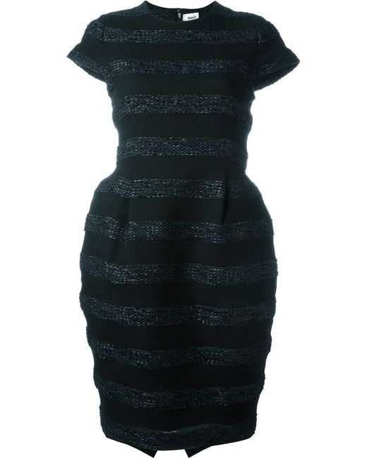 Comme Des Garçons Noir Kei Ninomiya striped shortsleeved dress