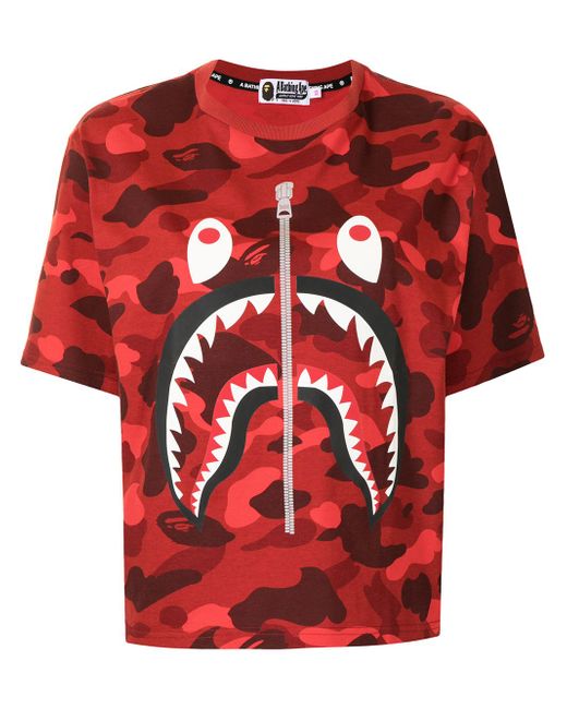 A Bathing Ape shark-print cotton T-Shirt
