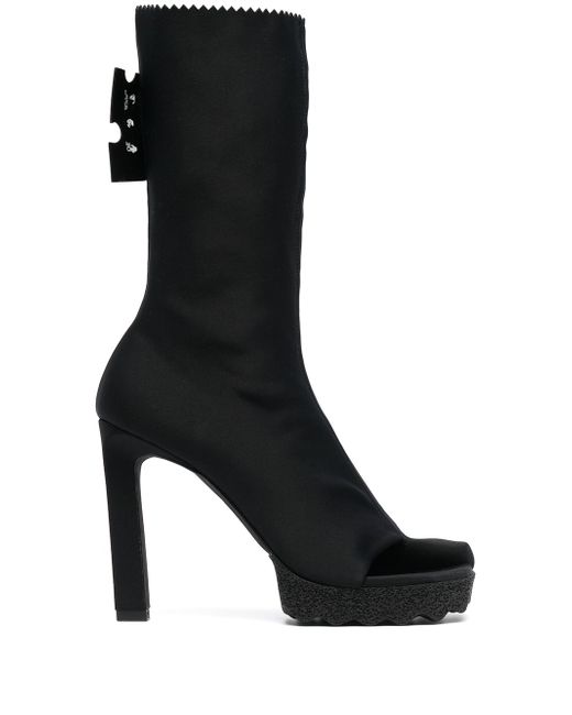 Off-White high-heeled mid-calf boots
