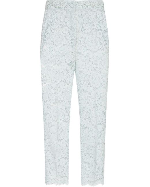 Dolce & Gabbana lace straight-leg trousers