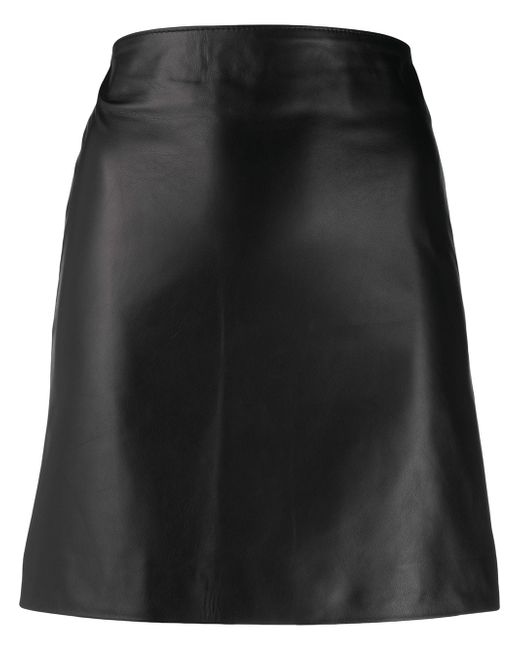 Manokhi polished-finish high-waisted skirt