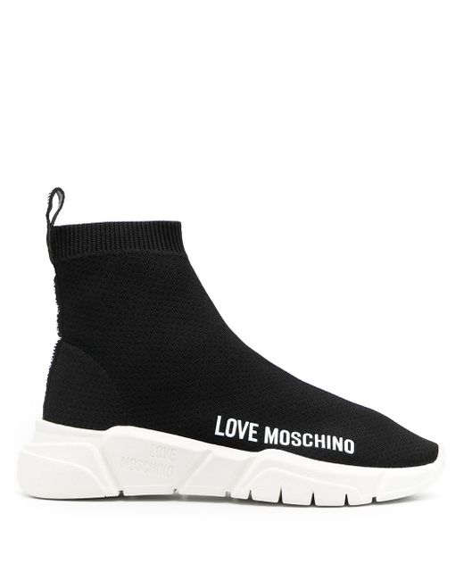 Love Moschino logo print slip-on sneakers
