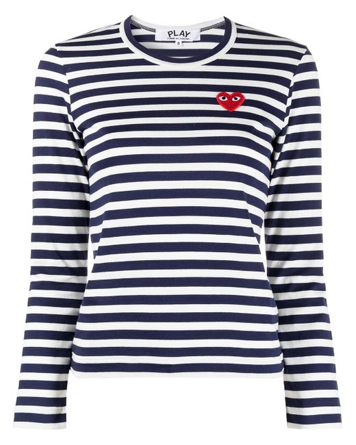 Comme Des Garçons Play striped print long-sleeve T-shirt