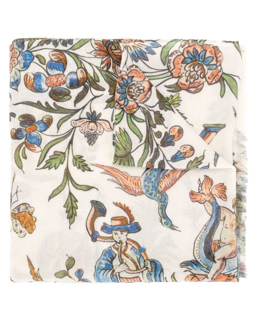 Colombo floral cashmere scarf