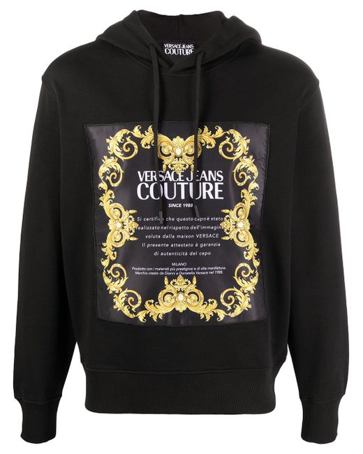 Versace Jeans Couture Baroque logo printed hoodie