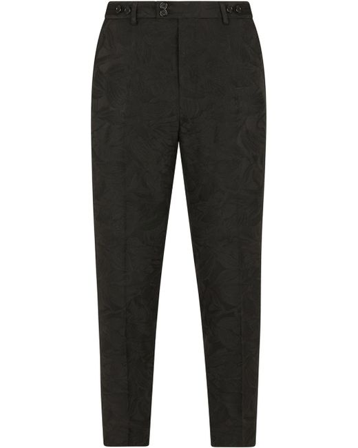 Dolce & Gabbana floral jacquard tailored trousers