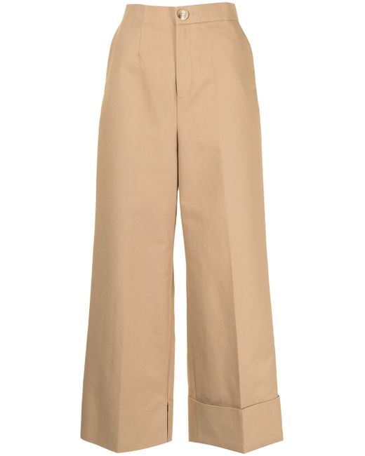 Enföld wide-leg cotton trousers