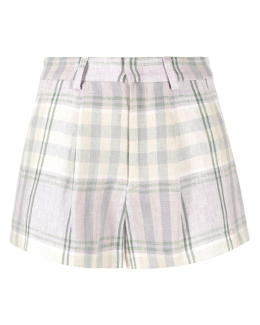 Isabel Marant Etoile checked linen shorts