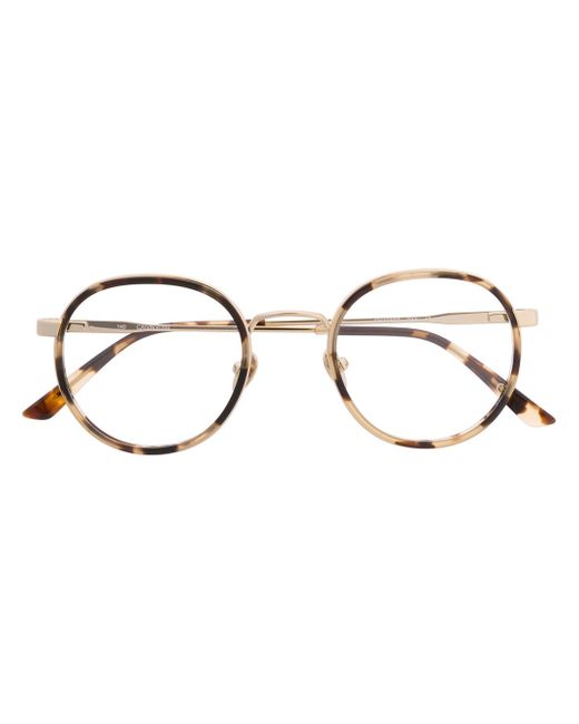 Calvin Klein tortoiseshell round-frame glasses