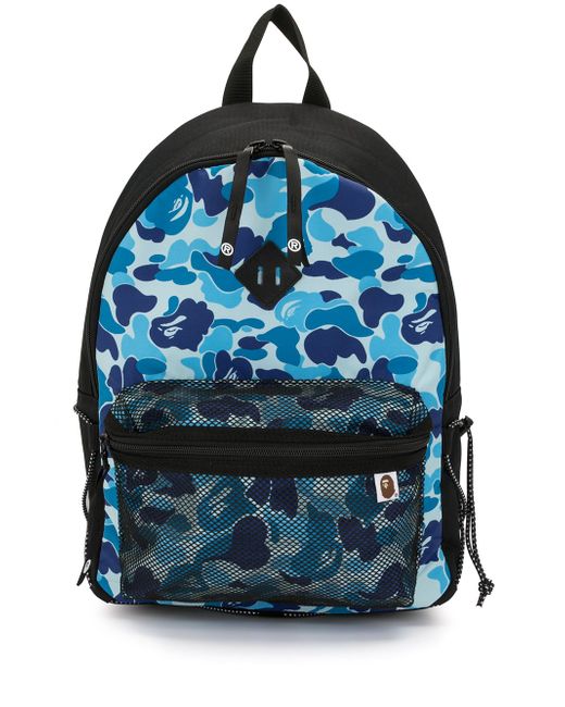 A Bathing Ape camouflage-print mesh-compartment backpack