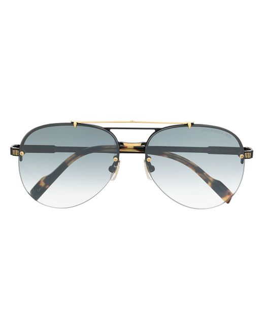 Cutler & Gross tortoiseshell aviator sunglasses