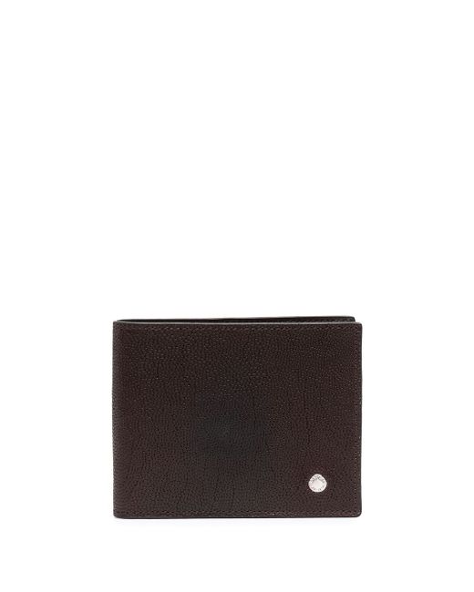 Orciani pebbled effect logo plaque wallet