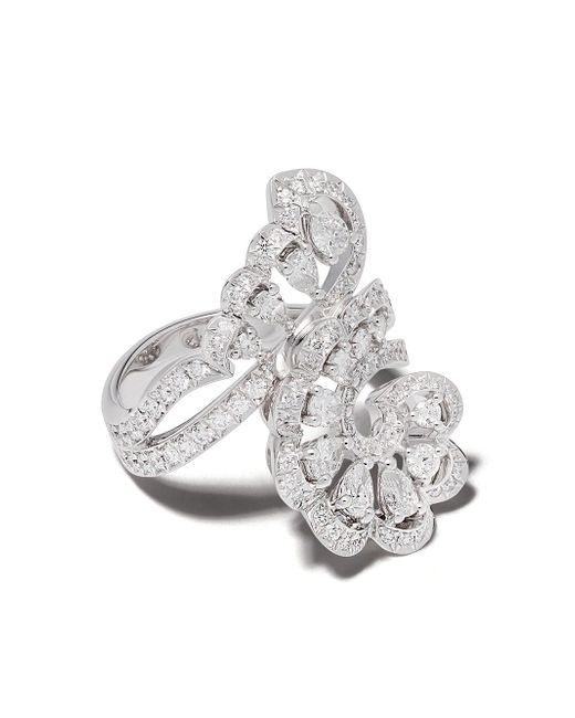 Chopard 18kt white gold diamond swirl ring