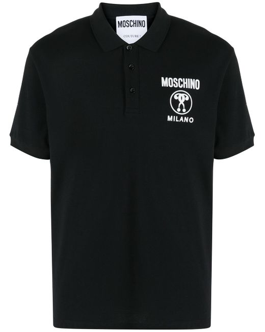 Moschino Double Question Mark short-sleeve polo shirt
