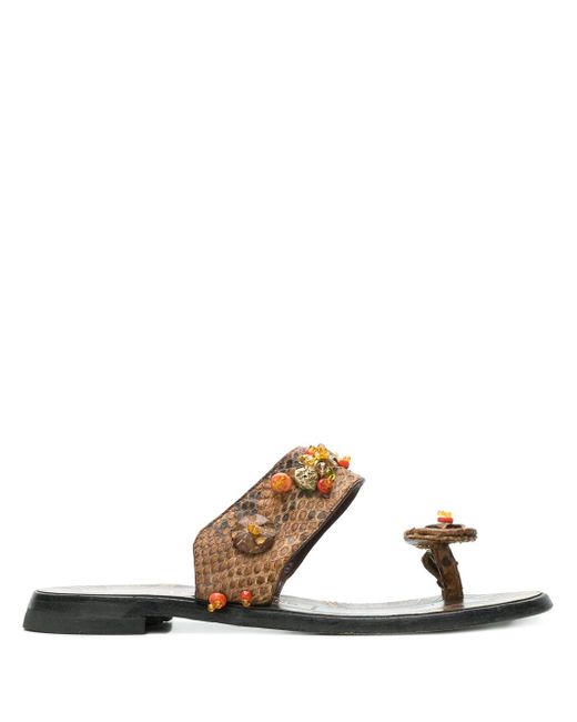 Prada Pre-Owned embellished toe-strap sandals