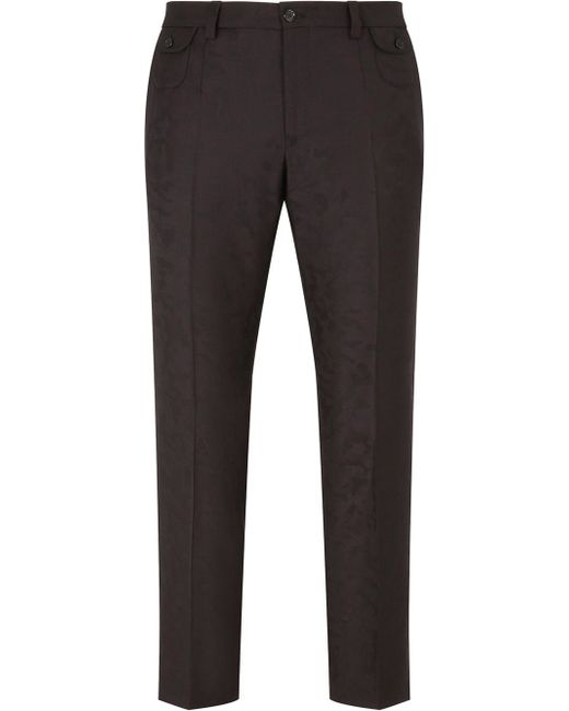 Dolce & Gabbana jacquard-pattern cropped trousers
