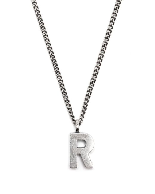 Raf Simons R letter necklace