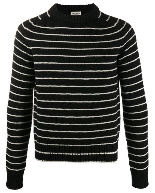 Saint Laurent striped virgin wool jumper