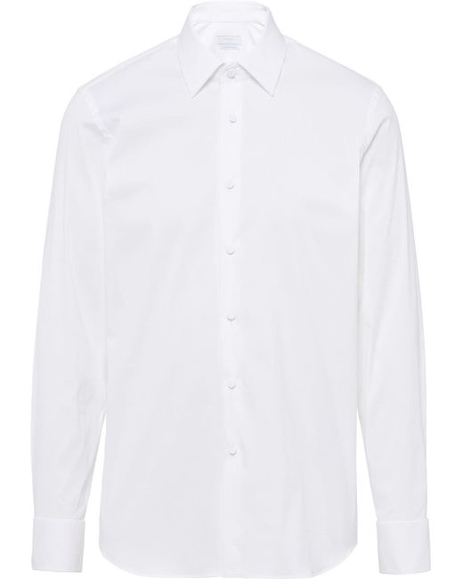 Prada spread collar button-up shirt