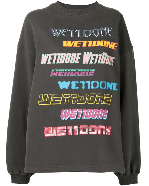 We11done logo-front sweatshirt