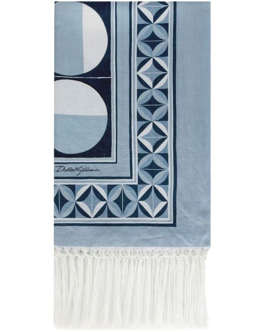 Dolce & Gabbana fringe-detail beach towel