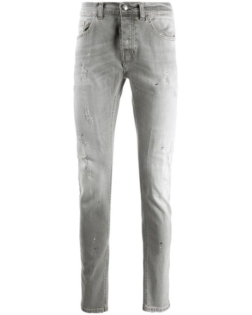Frankie Morello distressed low-rise skinny jeans