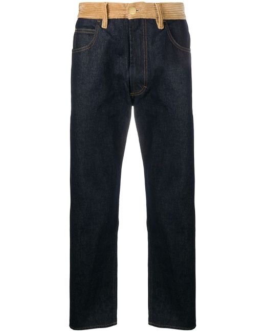 Marni corduroy-panelled jeans