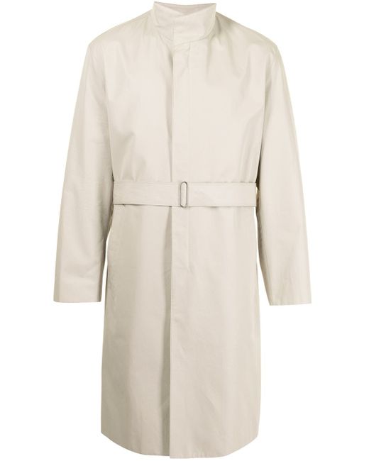 Solid Homme concealed fastening simplified trench coat