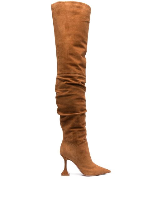 Amina Muaddi extra-long thigh suede boots
