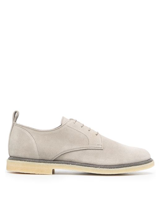 Brunello Cucinelli lace-up suede oxford shoes