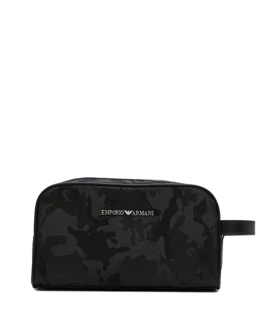 Emporio Armani camouflage print wash bag
