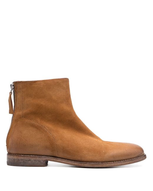 MoMa leather zip detail ankle boots