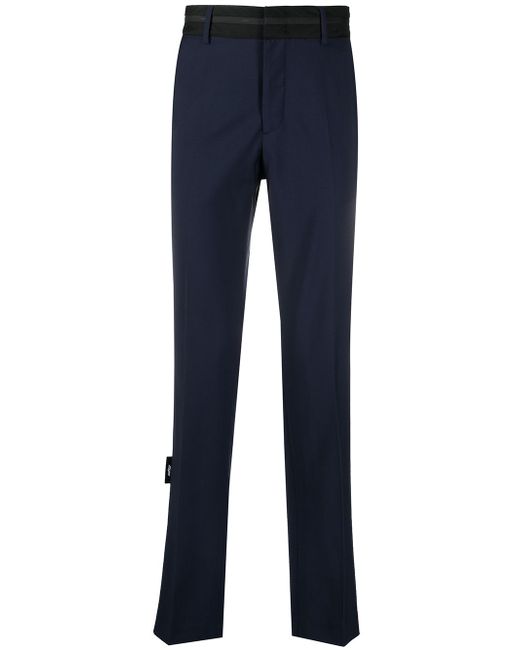 Msgm contrasting-waistband tailored trousers