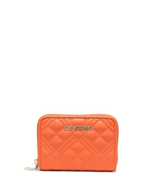 Love Moschino logo-plaque quilted wallet